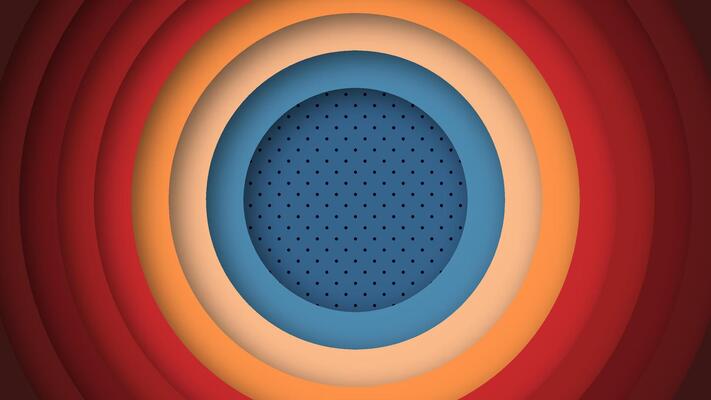 Abstract funky retro pattern with circular elements. Inspired by 1960s 1970s 1980s design. Colorful vintage background for creative digital projects.