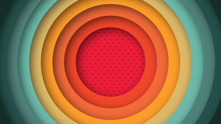Colorful retro circle design in abstract 70s 80s 60s theme. Groovy funky pattern for branding, digital graphics, and vintage-inspired backgrounds.