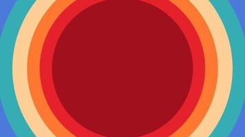 Retro circle design with 70s 80s 60s vibes. Colorful geometric background in vintage style. Funky abstract illustration for posters, prints, and digital use. vector