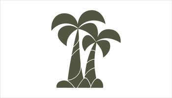 Palm Trees Icon in Minimalist Style vector