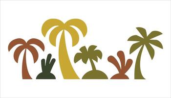 Stylized Palm Trees in Simple Graphic Design vector