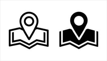 Location pin map marker icon on map vector