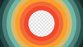 Retro circle background with abstract funky vibe. 1960s 1970s 1980s theme. Groovy design for websites, packaging, branding, or posters. vector