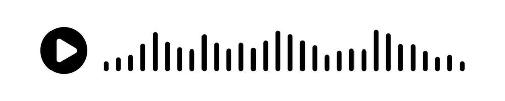 Equalizer wave icon. Sound frequency curve for song editing, audio interface, podcast visual, waveform display, audio line, communication design, sound module. vector