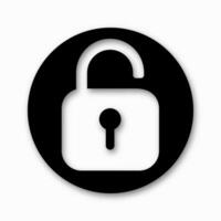 Set of black unlocked padlock icons. Symbols of access granted, open lock status, secure login, digital identity, authentication, privacy settings, password approval, cyber protection. vector