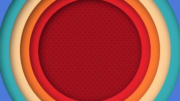 Colorful geometric circles in retro style. 1960s 70s 80s inspired funky abstract design. Ideal for posters, packaging, and digital visuals. vector