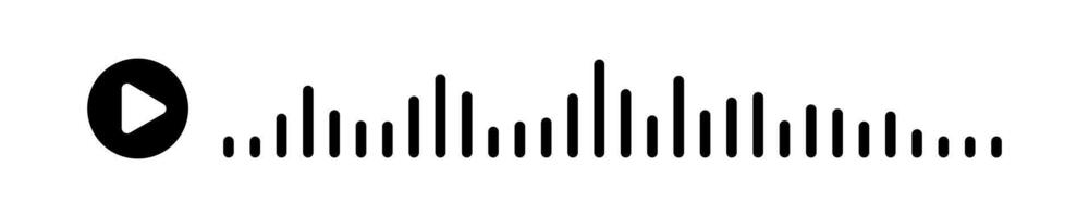 Sound visualization icon. Waveform for podcast platform, music rhythm, voice signal, EQ tool, audio recognition, sound system interface, waveform shape. vector