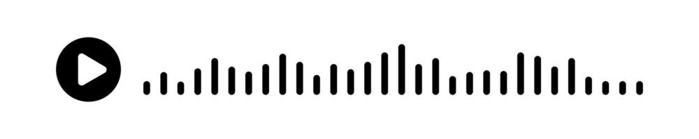 Music wave symbol. EQ waveform for audio player, podcast UI, voice track, sound bar display, sound frequency icon, speaker design, audio effect. vector