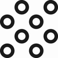 Modern minimalist pattern with circular grid, polka dot, lattice, mesh or net. Seamless abstract geometric background with circles. Black and white simple background texture for print. vector