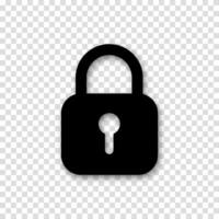 Security padlock symbol. Lock and unlock icon for data safety, authentication process, user access, protection system, privacy management, login approval, safe connection. vector