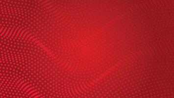 abstract red background with wavy dots decoration vector