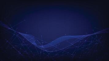 abstract blue futuristic network lines background vector