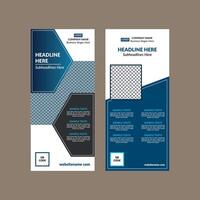 Modern Roll up Banner Design in Bundle. Trendy Template Display for Promotional Campaign. vector