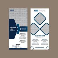 Modern Roll up Banner Design in Bundle. Dynamic Template Display for Promotional Campaign. vector