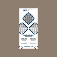 Modern Roll up Banner Design. Dynamic Layout Display for Promotional Campaign. vector