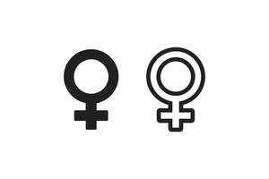 Two female symbols on a white background vector