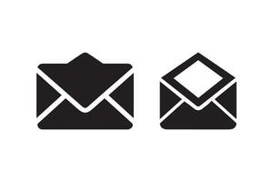 An envelope icon and a letter icon vector