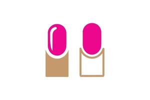 A pair of pink lipstick on a white background vector