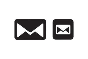 Two black and white icons of an envelope and a phone vector
