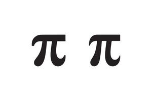 Pi symbol, a symbol for the number pi vector