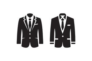 Two black and white suits on a white background vector