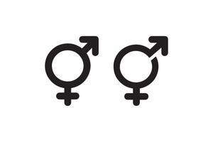Two male and female symbols on a white background vector