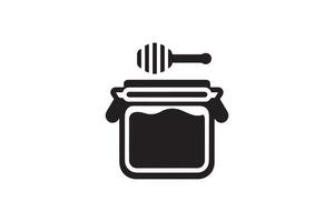 Honey jar icon illustration on white background vector