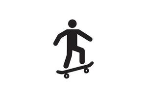 Skateboard icon illustration isolated on white background vector