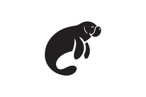 Manatee icon illustration isolated on white background vector