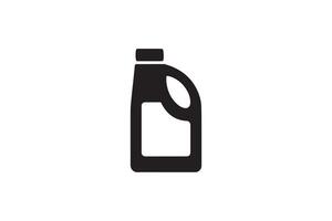 A black and white bottle of liquid on a white background vector