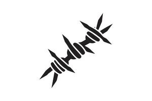 Barbed wire icon isolated on white background vector