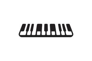 Piano keyboard icon isolated on white background vector