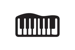piano teclado icono ilustración aislado en blanco antecedentes vector