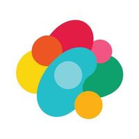 Overlapping Rounded Colors in Abstract Composition vector