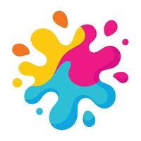 Vivid Abstract Splash With Flowing Rounded Colors vector
