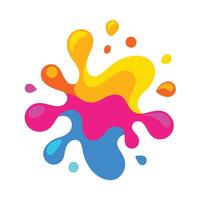 Dynamic Rounded Splash in Vibrant Color Style vector