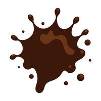 Abstract Design of Smooth and Textured Chocolate Splash vector