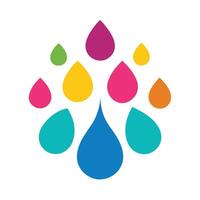 Rounded Color Droplets in Modern Abstract Style vector
