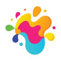 Fluid Rounded Shapes in Vibrant Abstract Splash vector