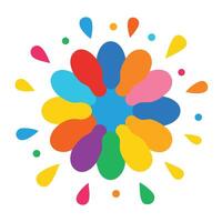 Colorful Rounded Burst in Bright Abstract Style vector
