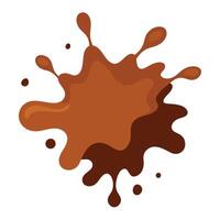 Dynamic Burst of Dark and Milk Chocolate Droplet vector