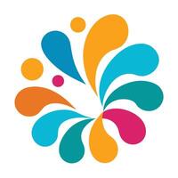 Colorful Splash Forming Semi Circular Abstract Design vector