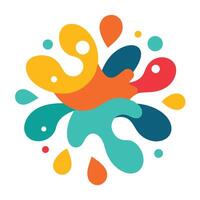 Modern Geometric Abstract With Rounded Color Forms vector