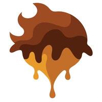 Dark Chocolate Splash with Golden Cocoa Powder Explosion vector