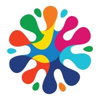 Colorful Abstract Shapes Forming a Rounded Burst vector