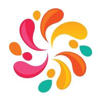 Abstract Splash in Semi Circular Rounded Arrangement vector