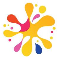 Radiating Rounded Forms in a Colorful Abstract Splash vector