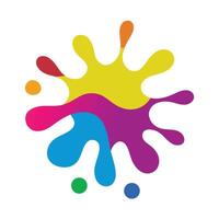 Still Abstract Splash of Paint in Rounded Shapes vector