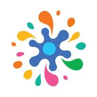 Geometric Abstract Splash With Rounded Features vector