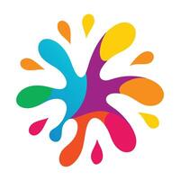 Colorful Splash Design With Rounded Abstract Forms vector